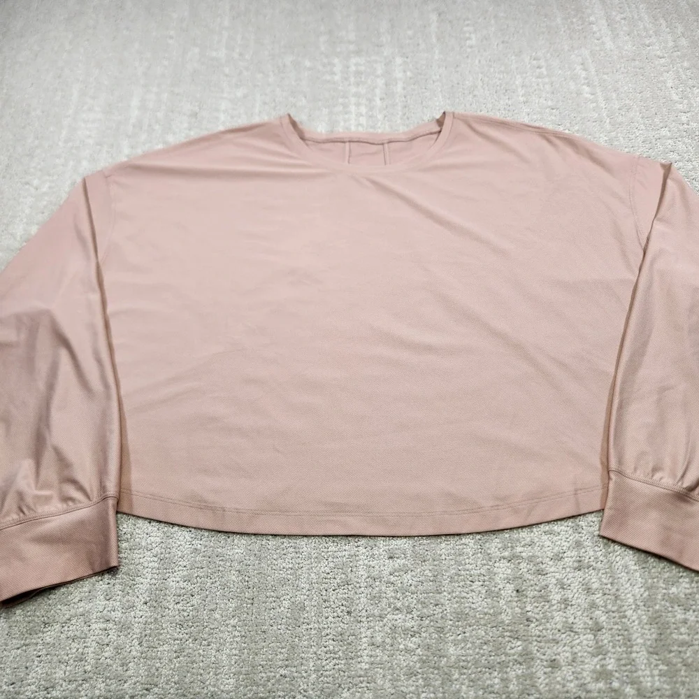 Lululemon Shirt Women XXL Muscle Love Long Sleeve Cropped Running Training Flowy